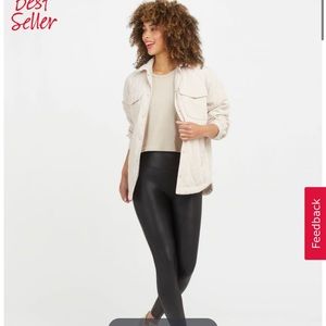 Spanx faux leather leggings - size XL.